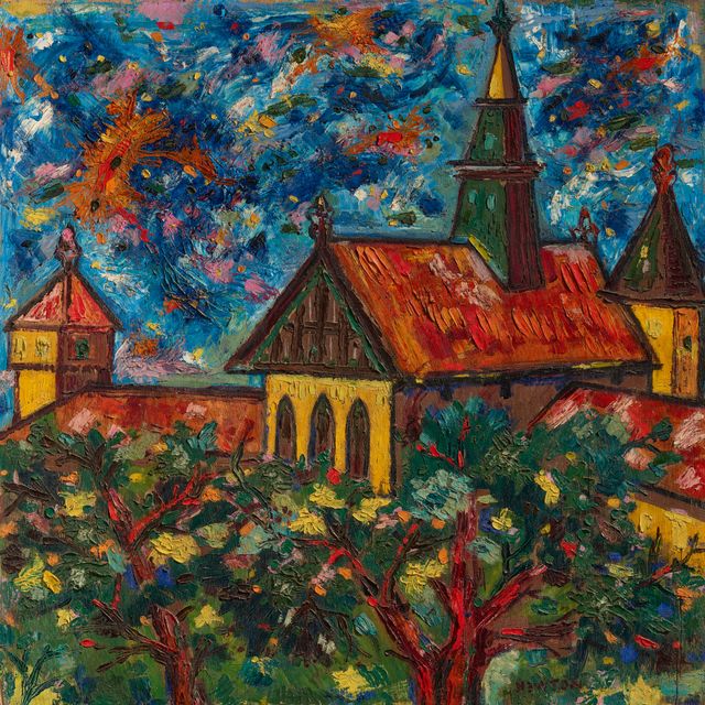 Francis Newton Souza — Вид с рынка Кроуфорд, Бомбей