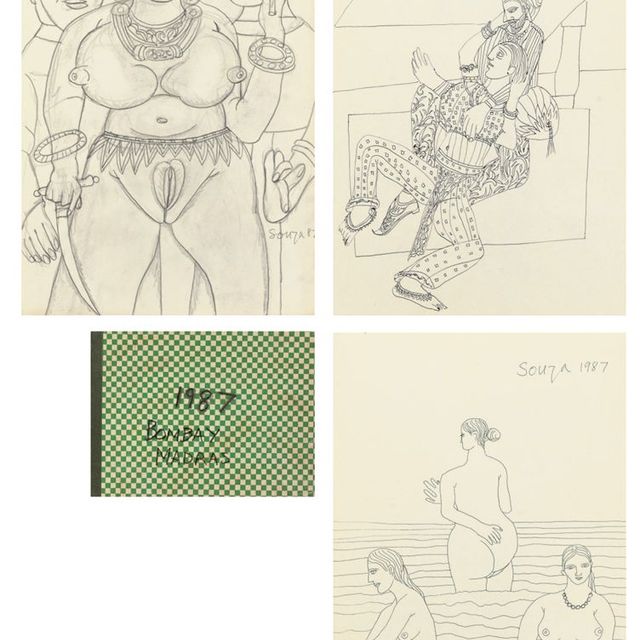 Francis Newton Souza — Альбом для рисования, 1987 (18 рисунков)