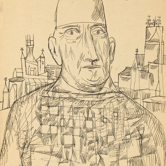 Francis Newton Souza — Без названия (Голова мужчины)