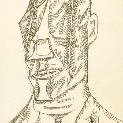 Francis Newton Souza — Без названия (Мужчина в костюме)