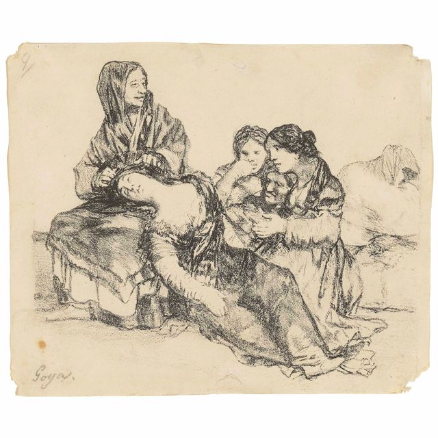 Francisco Goya — Группа со спящей женщиной (D. 277; H. 279)