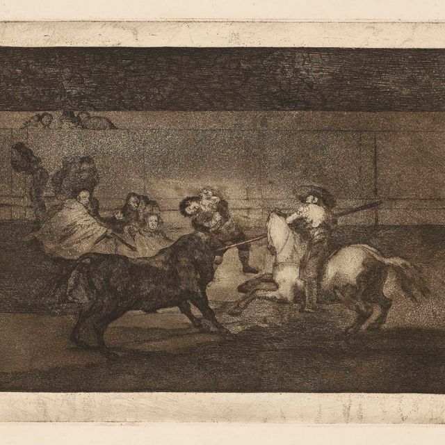 Francisco Goya — Mort de Pepe Illo (Смерть Пепе Иллоуэра), дополнительная табличка с; La Tauromaquia (D. 262: H. 242)