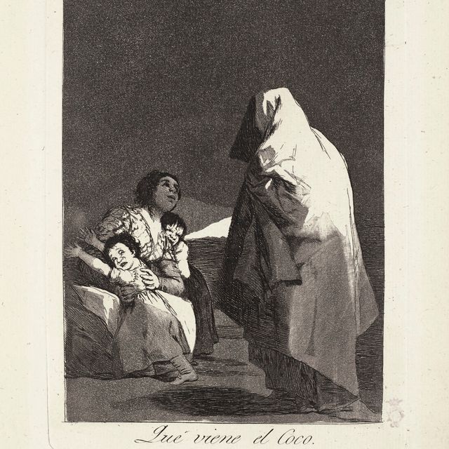Francisco Goya — А вот и Пугало-Человек (что значит "Коко"), фото 3 из Лос-Капричос.