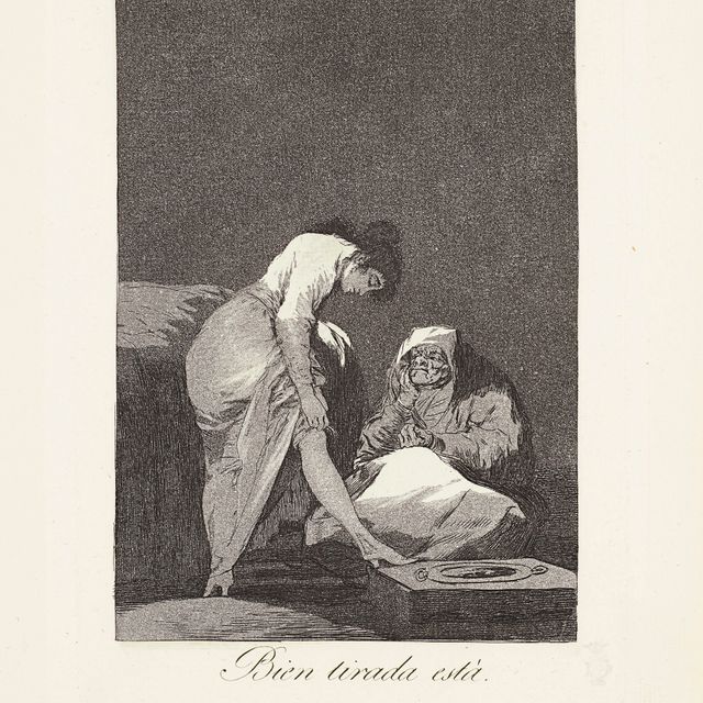 Francisco Goya — Оно хорошо растягивается (Bien tirada està ), фото 17 от: Los Caprichos