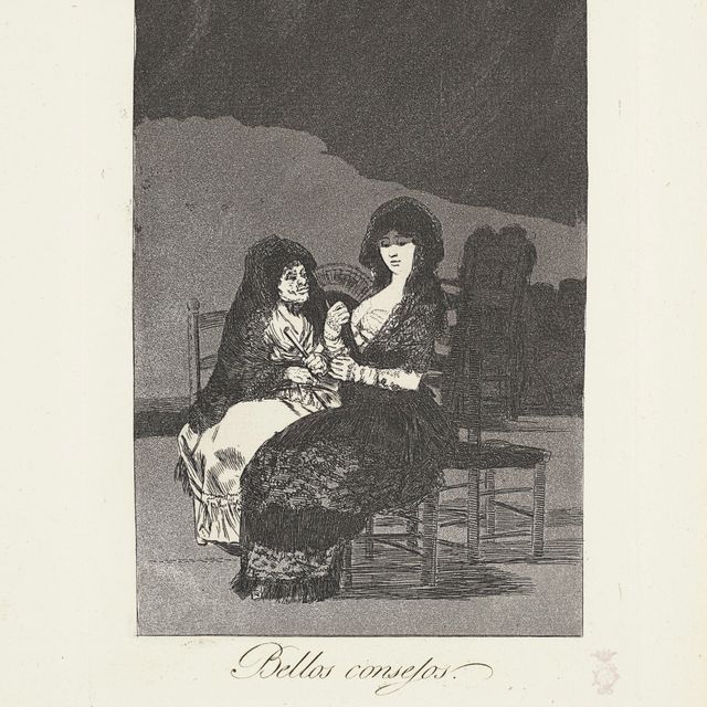 Francisco Goya — Три тарелки от: Los Caprichos (15, 47 и 57)