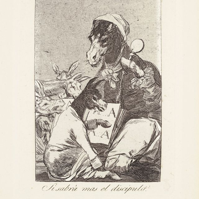 Francisco Goya — Разве ученик не может знать больше? ("Это настоящий урок для учеников") Фото 37 из "Лос Капричос"