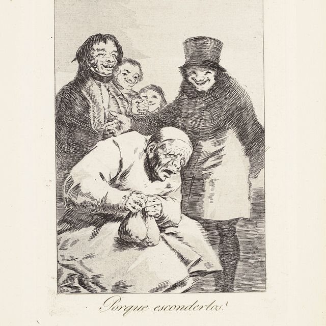 Francisco Goya — Зачем их прятать? (Свинина эскондерло?) Фото 30 из "Лос Капричос"