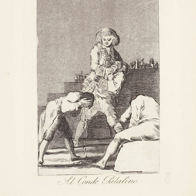 Francisco Goya — Графу Палатинскому или графине неба (Al Conde Palatino), фото 33 из Лос-Капричос.