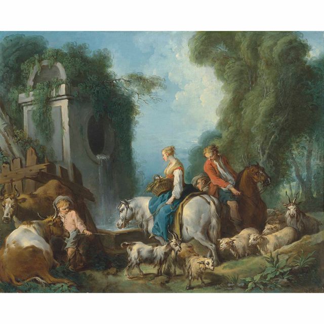 François Boucher — Пастораль а-ля Фонтен