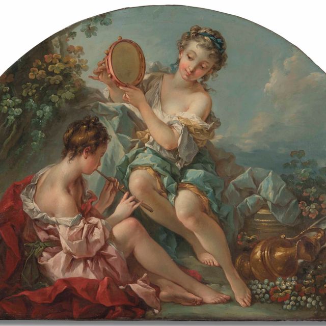 François Boucher — Молодые женщины - любители музыки