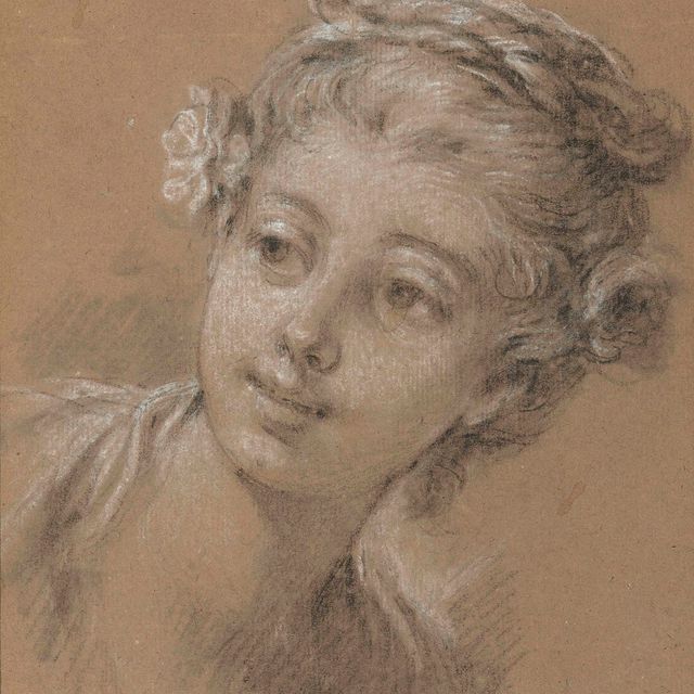 François Boucher — Голова молодой девушки
