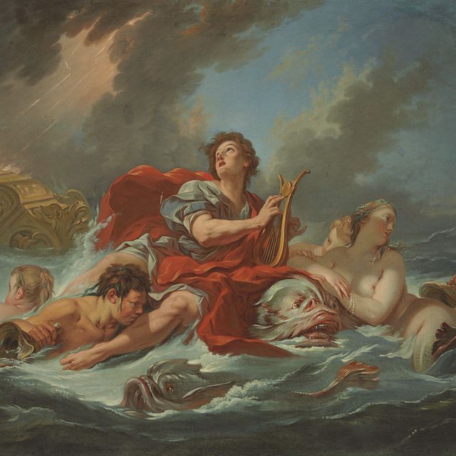 François Boucher — Арион, которого нес дельфин