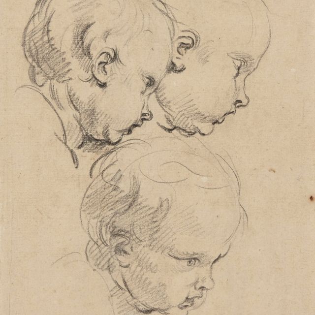 François Boucher — Этюд о тройке тет-а-тет путти