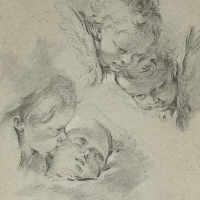 François Boucher — Четыре головки путти