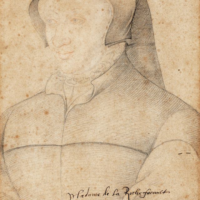 François Clouet — Портрет Анны де Ларошфуко (ок. 1495-1554), во весь рост