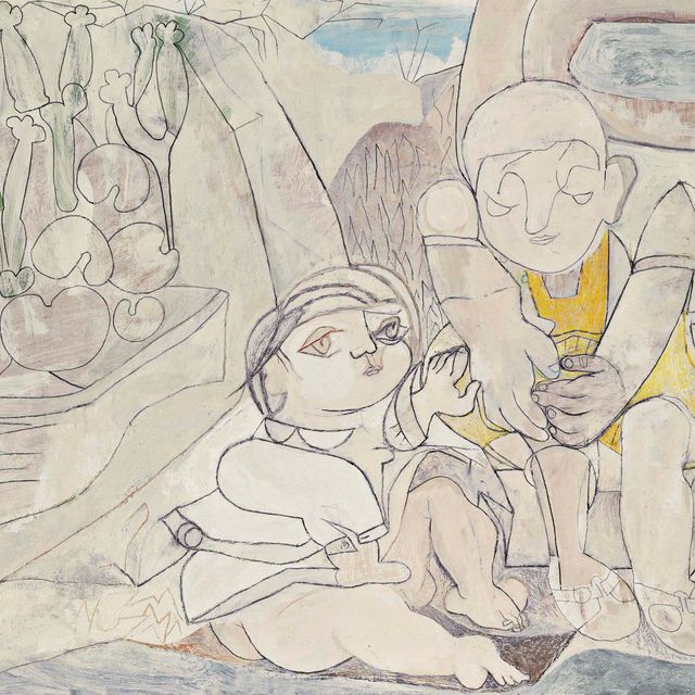Francoise Gilot — Клод и Палома в саду