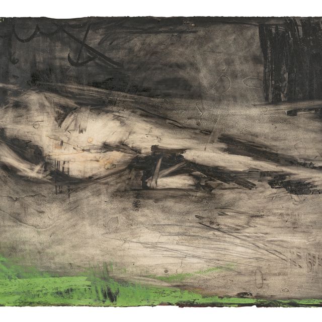 Frank Auerbach — Модель в положении лежа, Вид сзади