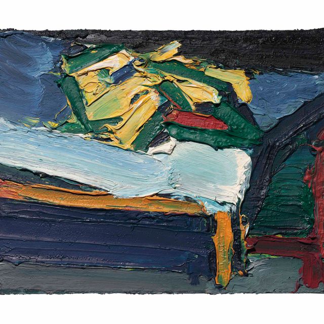 Frank Auerbach — Фигура на кровати III