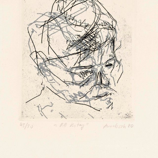Frank Auerbach — Р.Б. Китай, автор: Шесть гравюр с изображением голов (Marlborough Graphics 10)