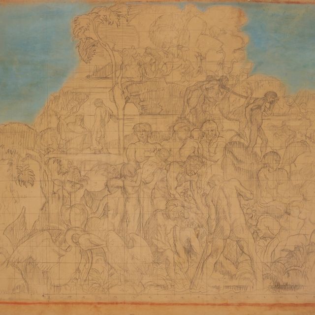 Frank Brangwyn — "Человек за работой", масштабный этюд для фрески в Рокфеллеровском центре