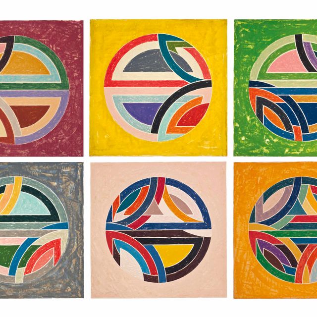 Frank Stella — Вариации Синджерли в квадрате с цветным основанием