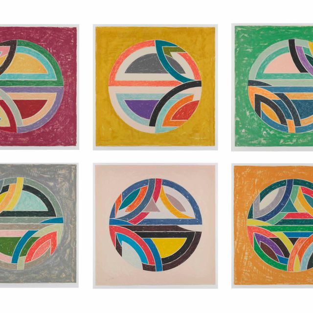 Frank Stella — Вариации Синджерли в квадрате с цветным основанием (А. 129-134)