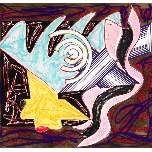 Frank Stella — Голодный Кот Съел Козленка Сразу после того, как у Эль Лисицкого была Гадья