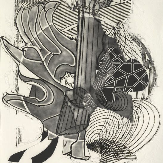 Frank Stella — Ископаемый кит (первый штат), с гравюр Моби Дика
