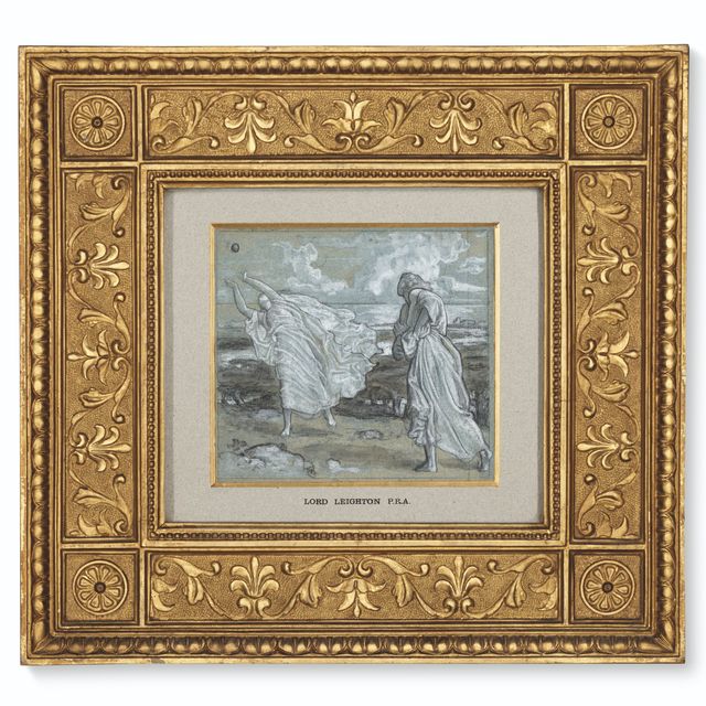 Frederic Leighton — Предварительный набросок к картине "Греческие девушки, играющие в мяч"