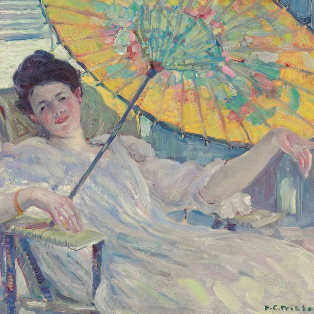 Frederick Carl Frieseke — Женщина с зонтиком