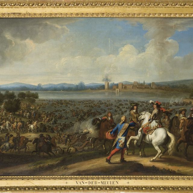 French School — Речной переход Людовика XIV и его армии 12 июня 1672 года