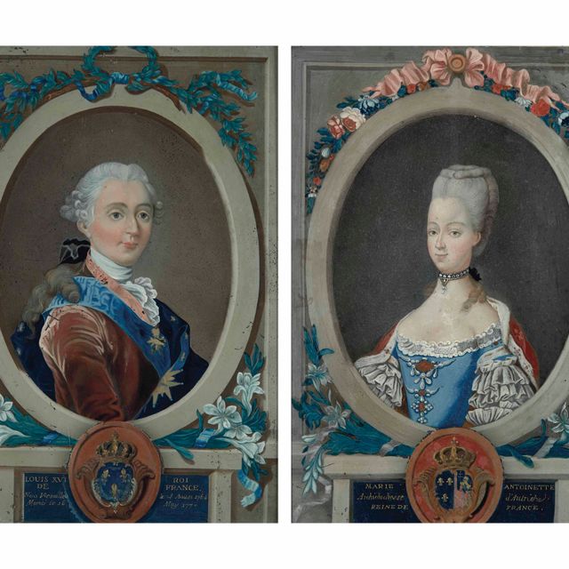 French School — Портрет Людовика XVI и портрет Марии-Антуанетты