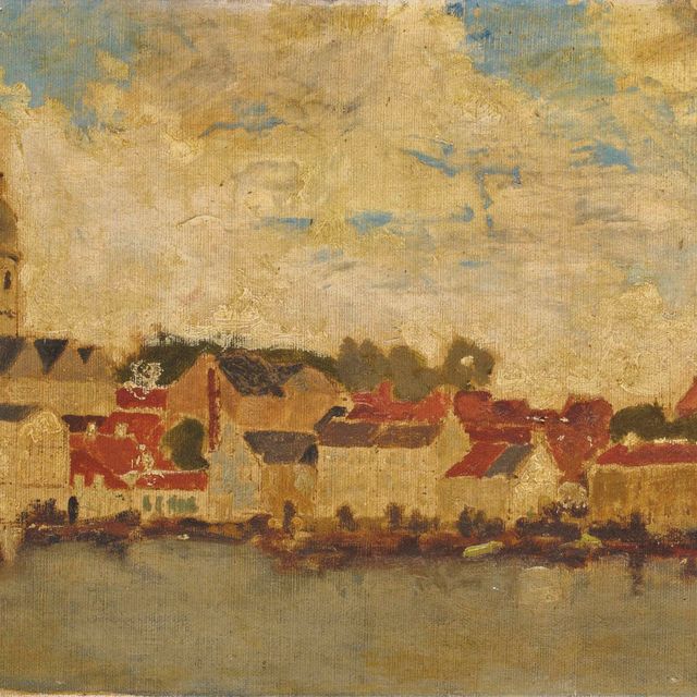 French School — Деревня на берегу моря
