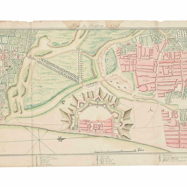 French School — План Мадраса в 1767 году