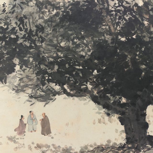 Fu Baoshi — Три смеха в Тайгер-Бруке