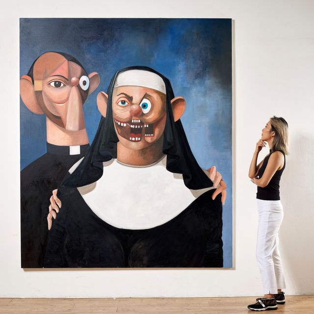 George Condo — Монахиня и священник