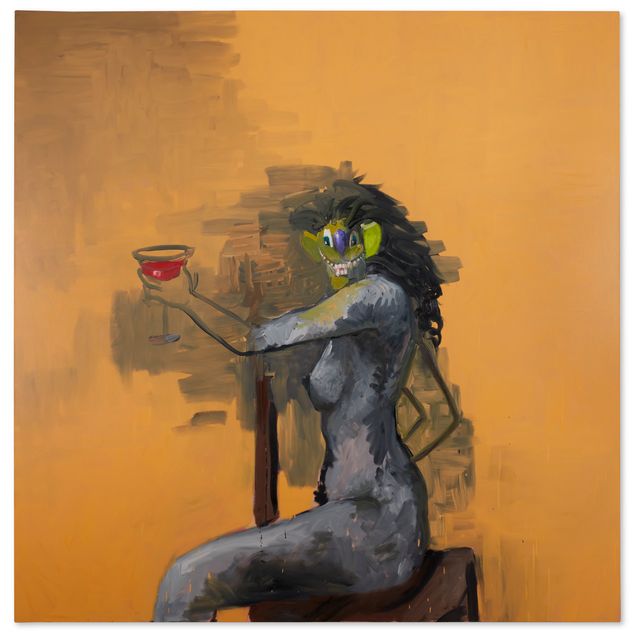 George Condo — Жена любителя коктейлей