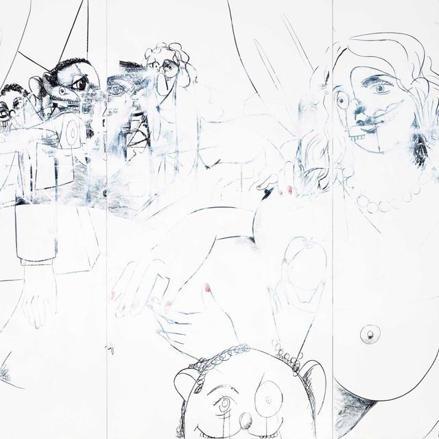 George Condo — Композиция из крупных фигур