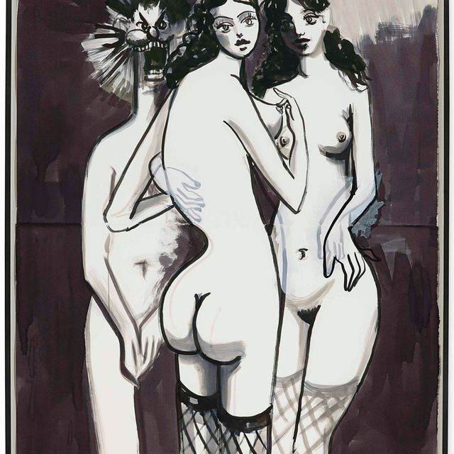 George Condo — Три обнаженные натуры