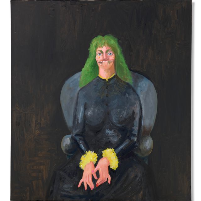 George Condo — Девушка с зелеными волосами