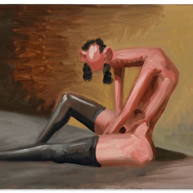George Condo — Сидящий обнаженный