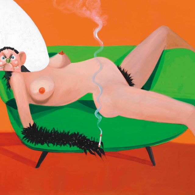 George Condo — Обнаженная на диване