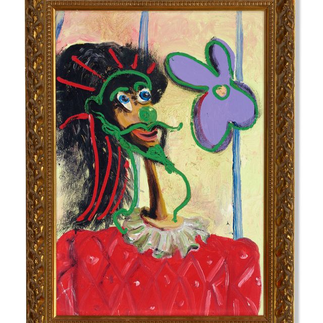 George Condo — Композиция с цветком
