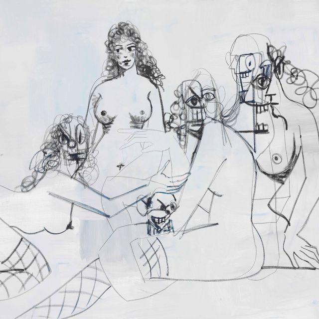 George Condo — Родриго с женщиной
