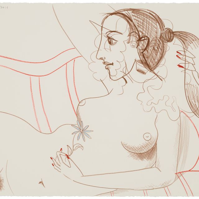 George Condo — Лежащая обнаженная (II)