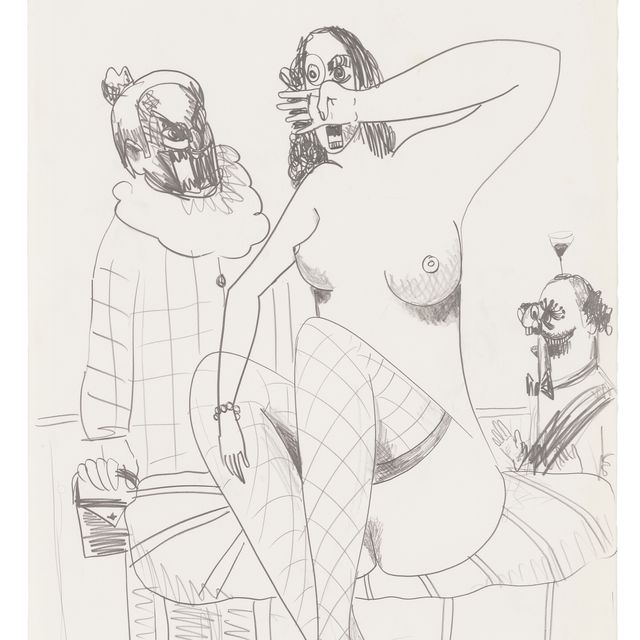 George Condo — Пожилая леди в обнаженном виде