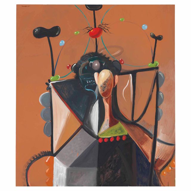 George Condo — Организованная деофункционализация государства, широко известная как “многогранное гидратное сжигание”, часто проявляется в расколе разрушенной мечты наяву