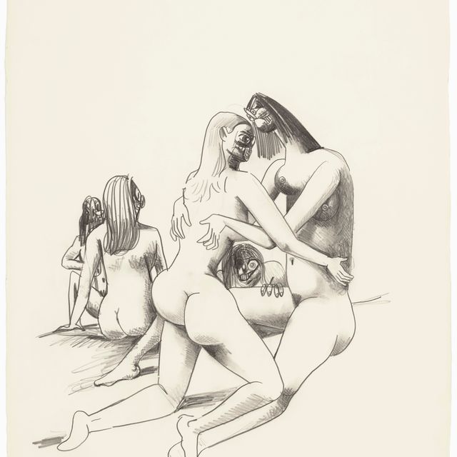 George Condo — Композиция оргии