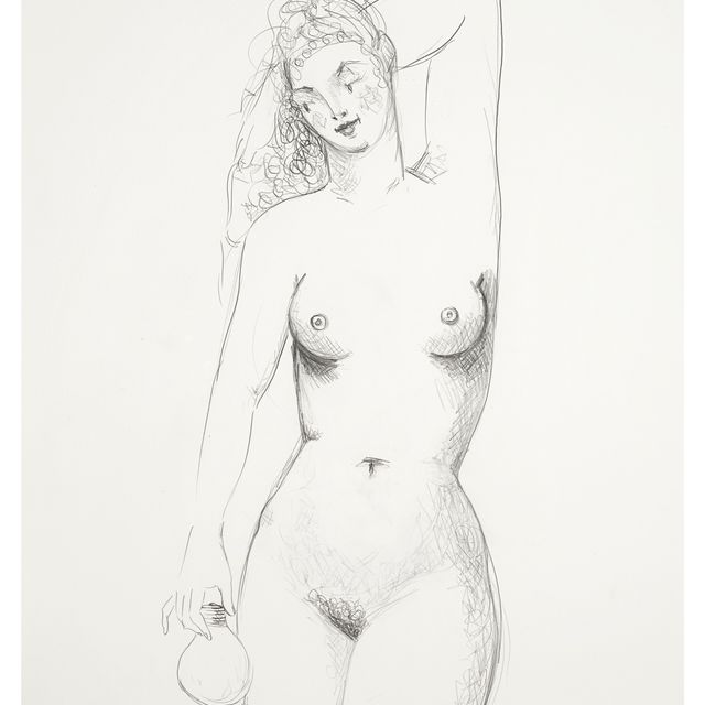 George Condo — Стоящая женщина с лампочкой