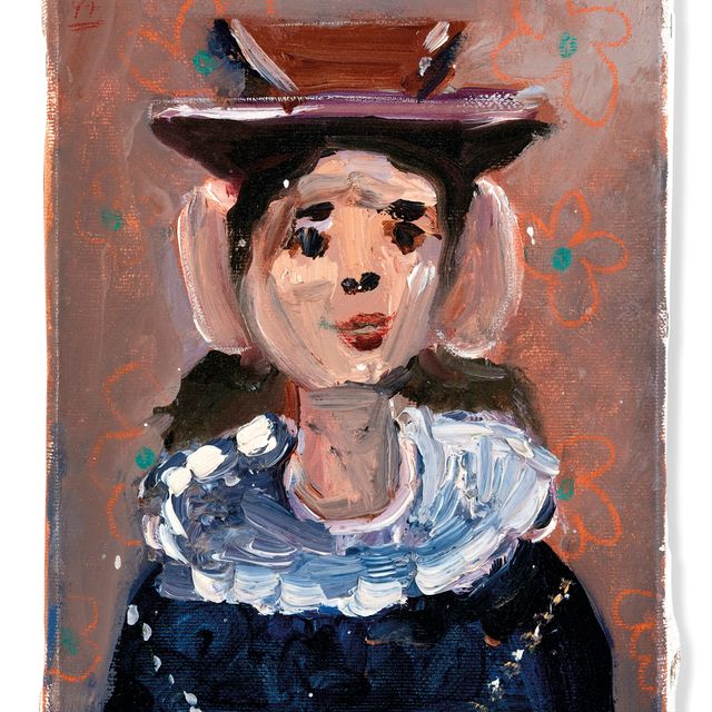 George Condo — Маленький арлекин из оранжевых цветов